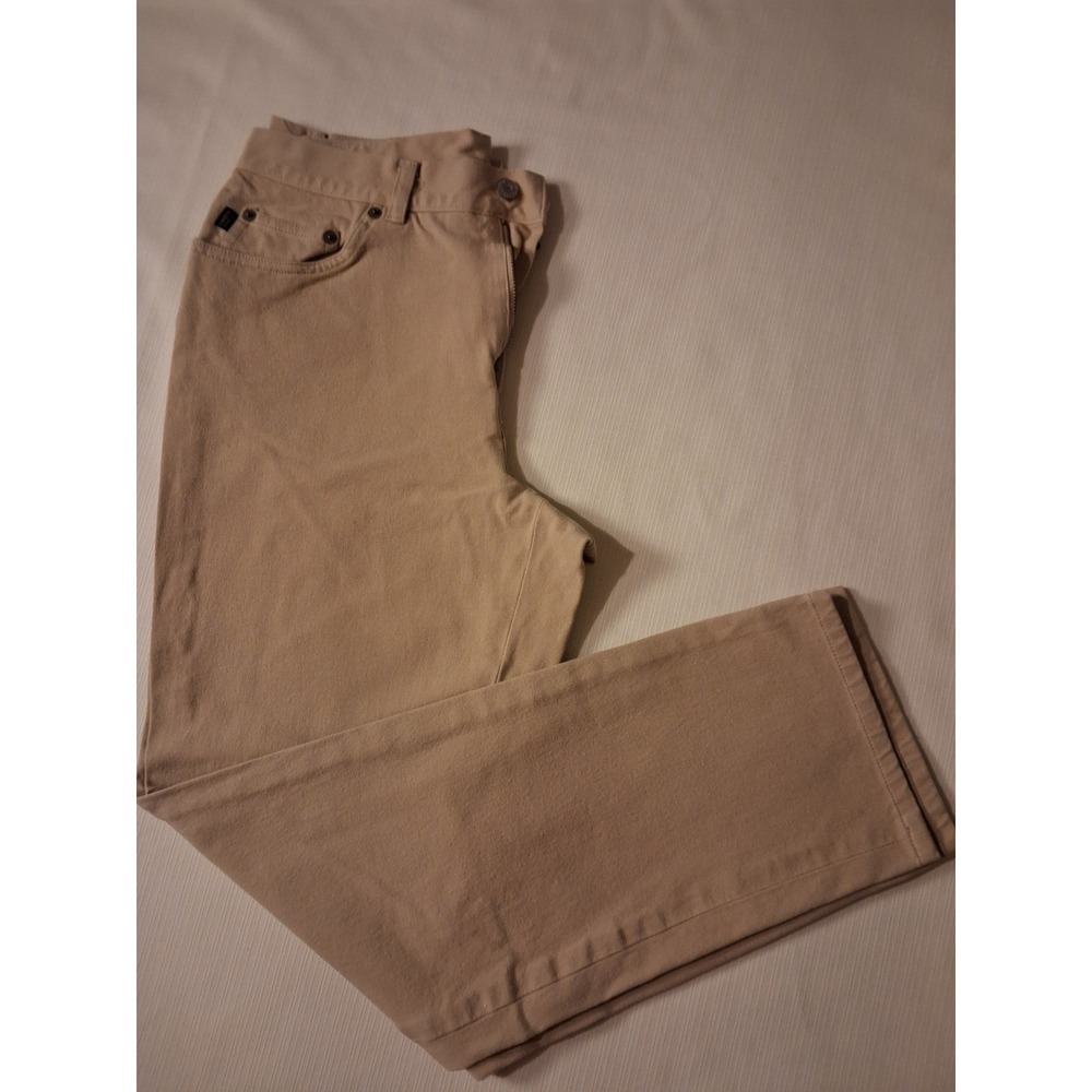 Lauren Ralph Lauren Jeans Women 10 Tan Like New Straight Leg Cotton Blend